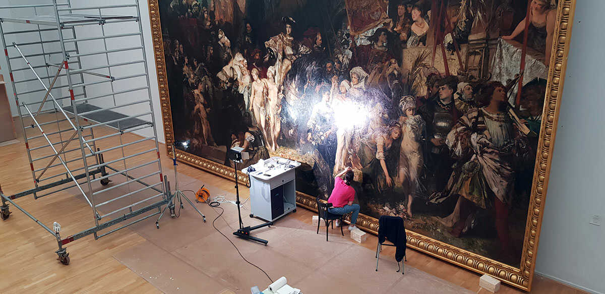 Historische Deckenmalerei im Brahms-Museum